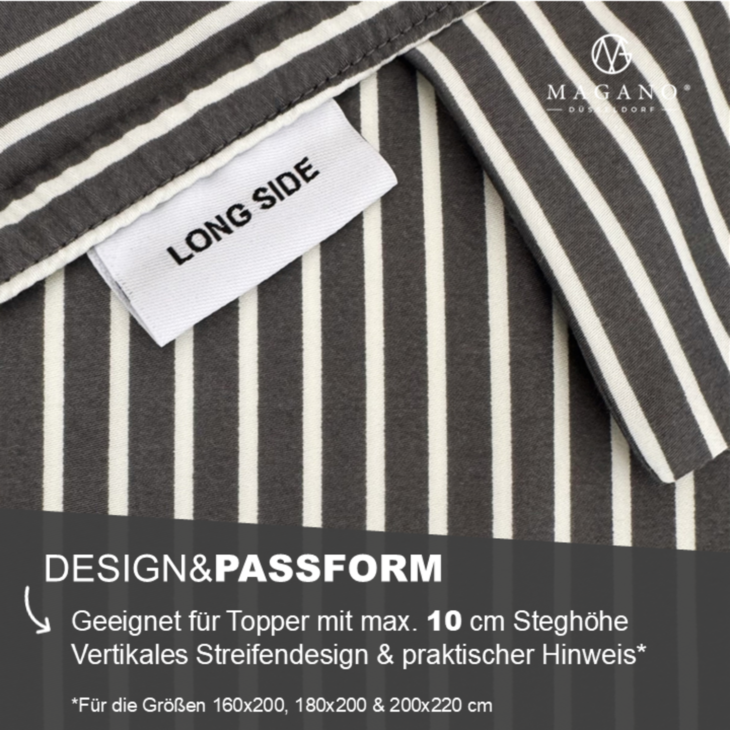 Luxus Streifen Spannbettlaken | Bambus & Baumwolle
