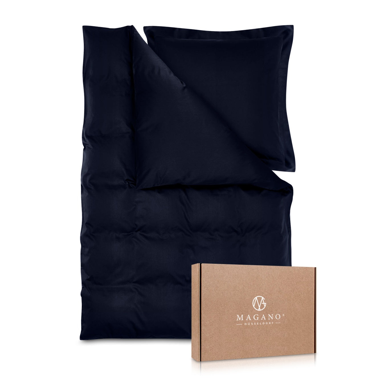 Luxus Bettwäsche Bambus Baumwolle Satin Blau Hauptbild