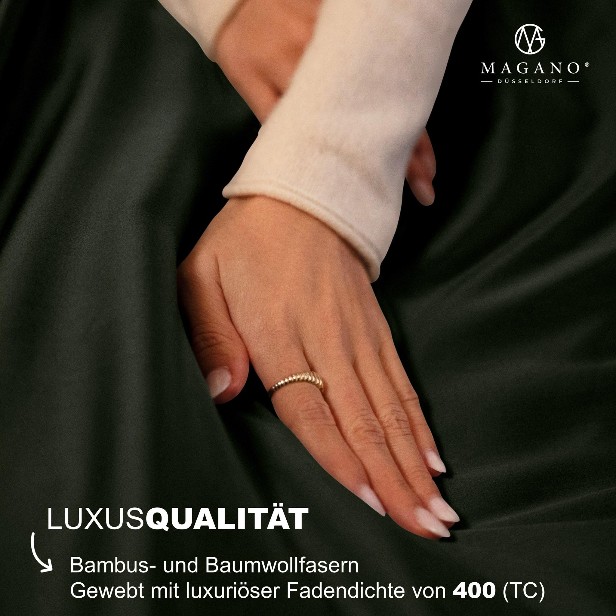 Luxus Bettwäsche Bambus Baumwolle Satin Luxusqualität grün