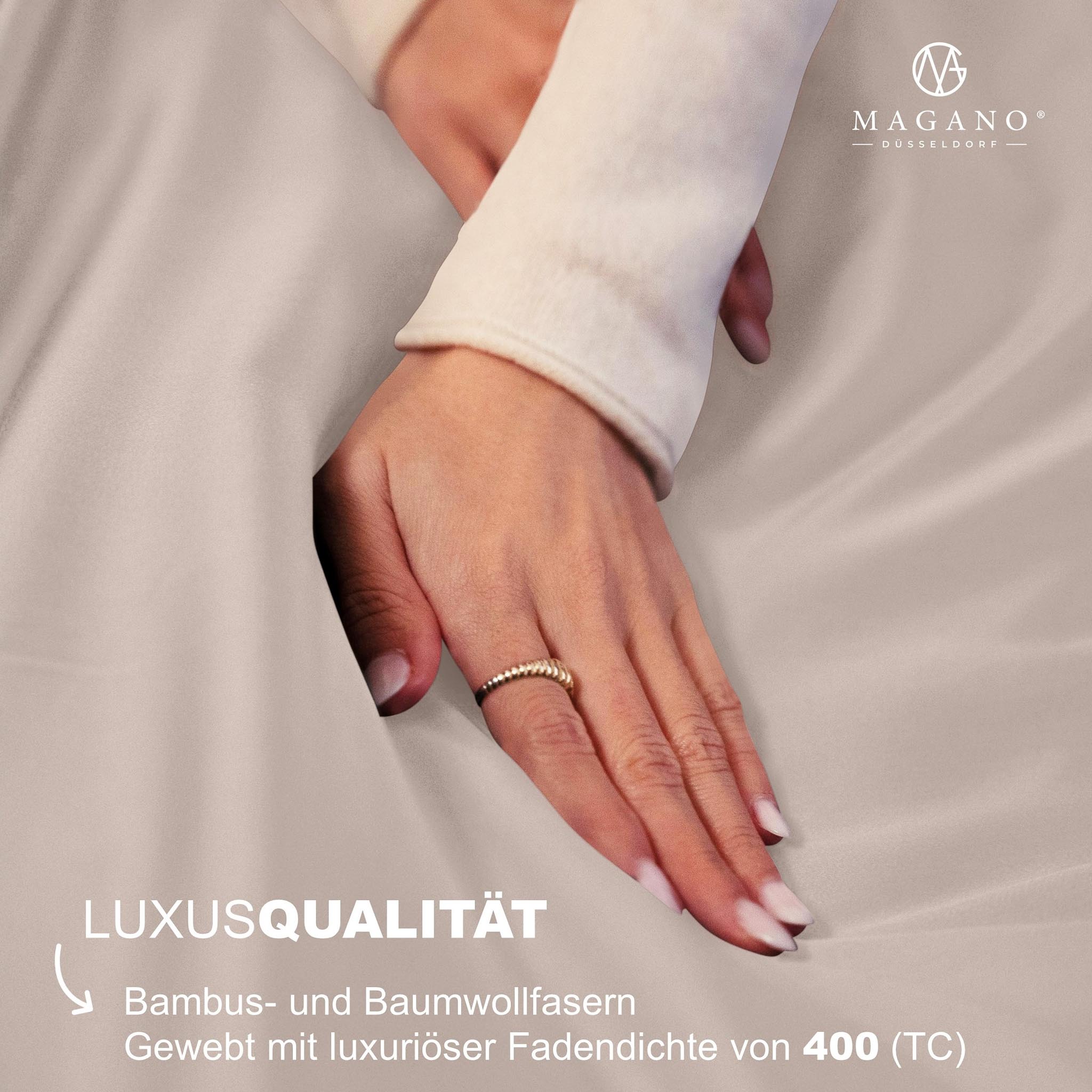 Luxus Bettwäsche Bambus Baumwolle Satin luxusqualität taupe