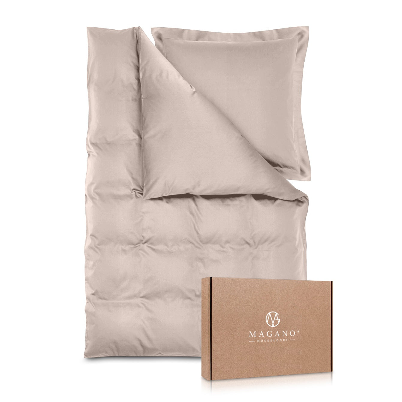 Luxus Bettwäsche Bambus Baumwolle Satin taupe hauptbild