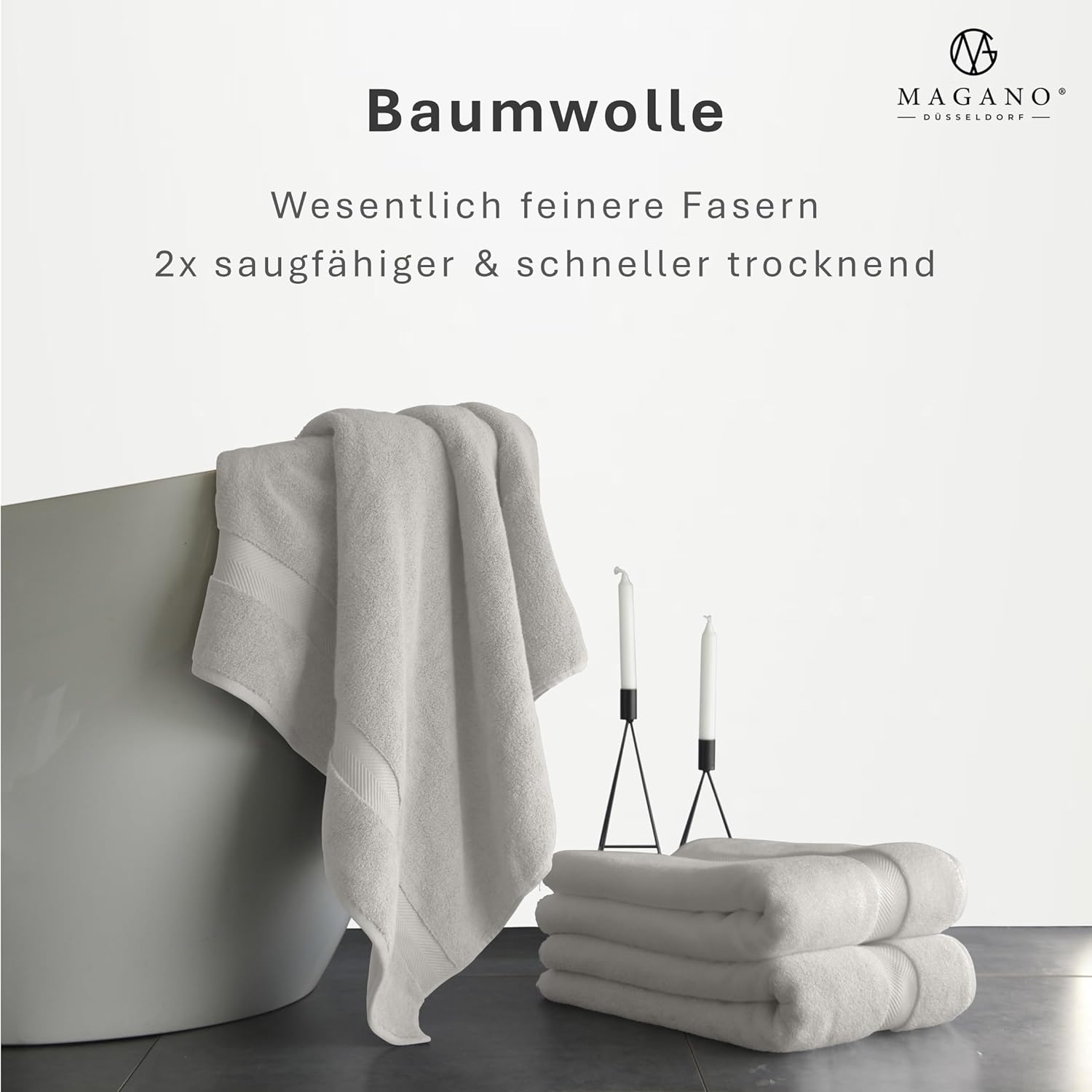 Luxus Duschhandtücher Bambus Baumwolle beige schnell trocknend