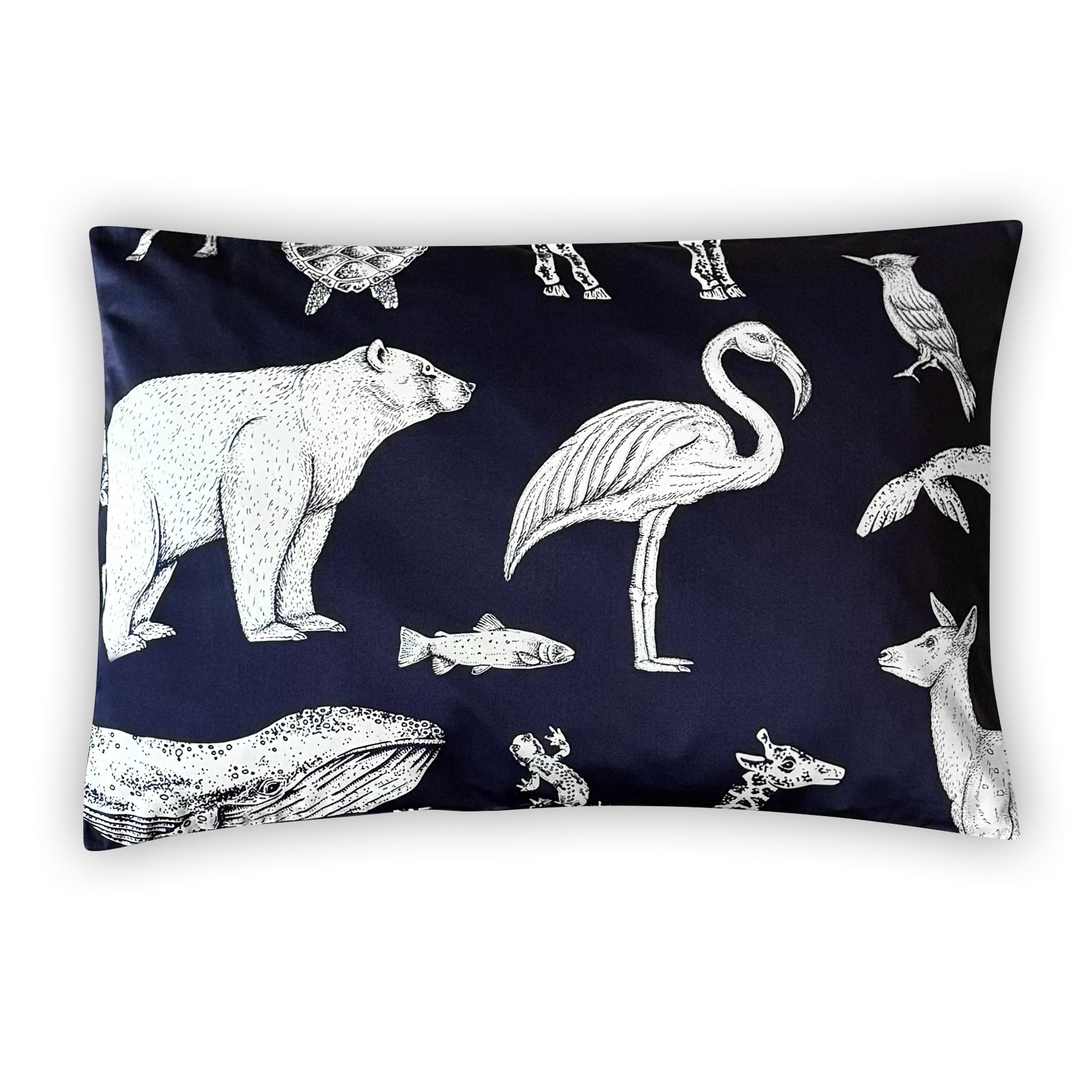 Luxus Kinderbettwäsche Bambus Baumwolle Satin Kopfkissenbezug 50x70 blau