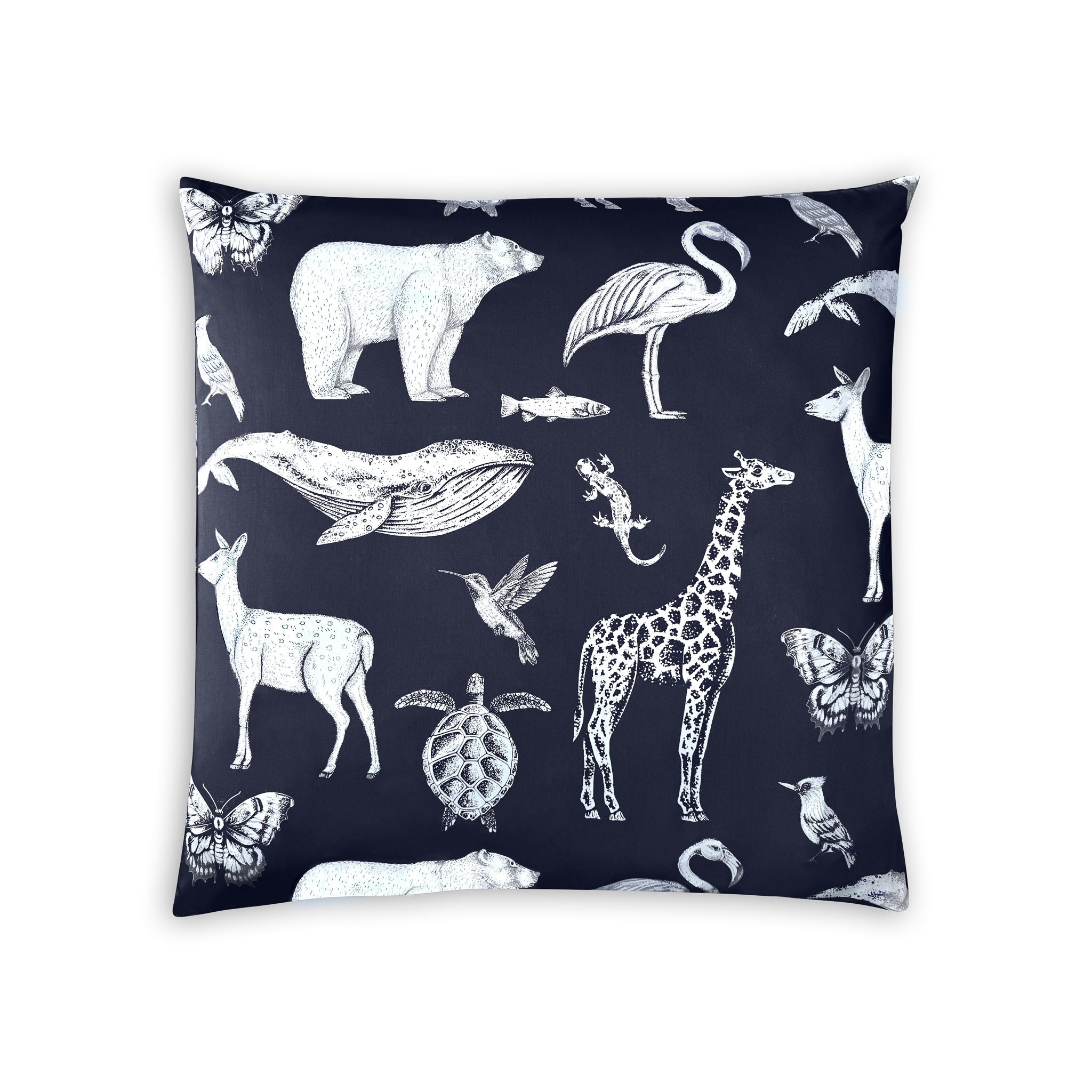 Luxus Kinderbettwäsche Bambus Baumwolle Satin Kopfkissenbezug 80x80 blau
