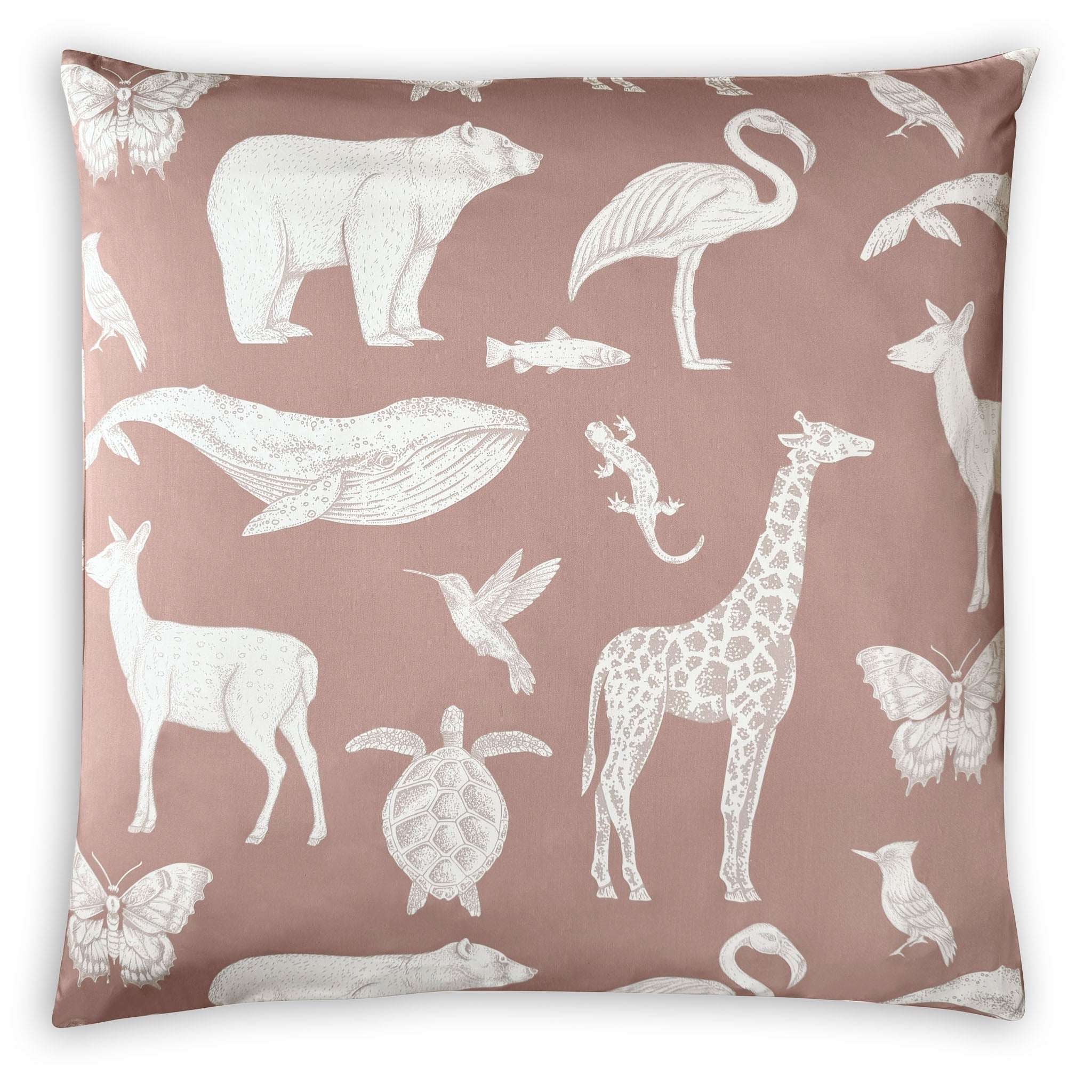 Luxus Kinderbettwäsche Bambus Baumwolle Satin Kopfkissenbezug 80x80 rosa