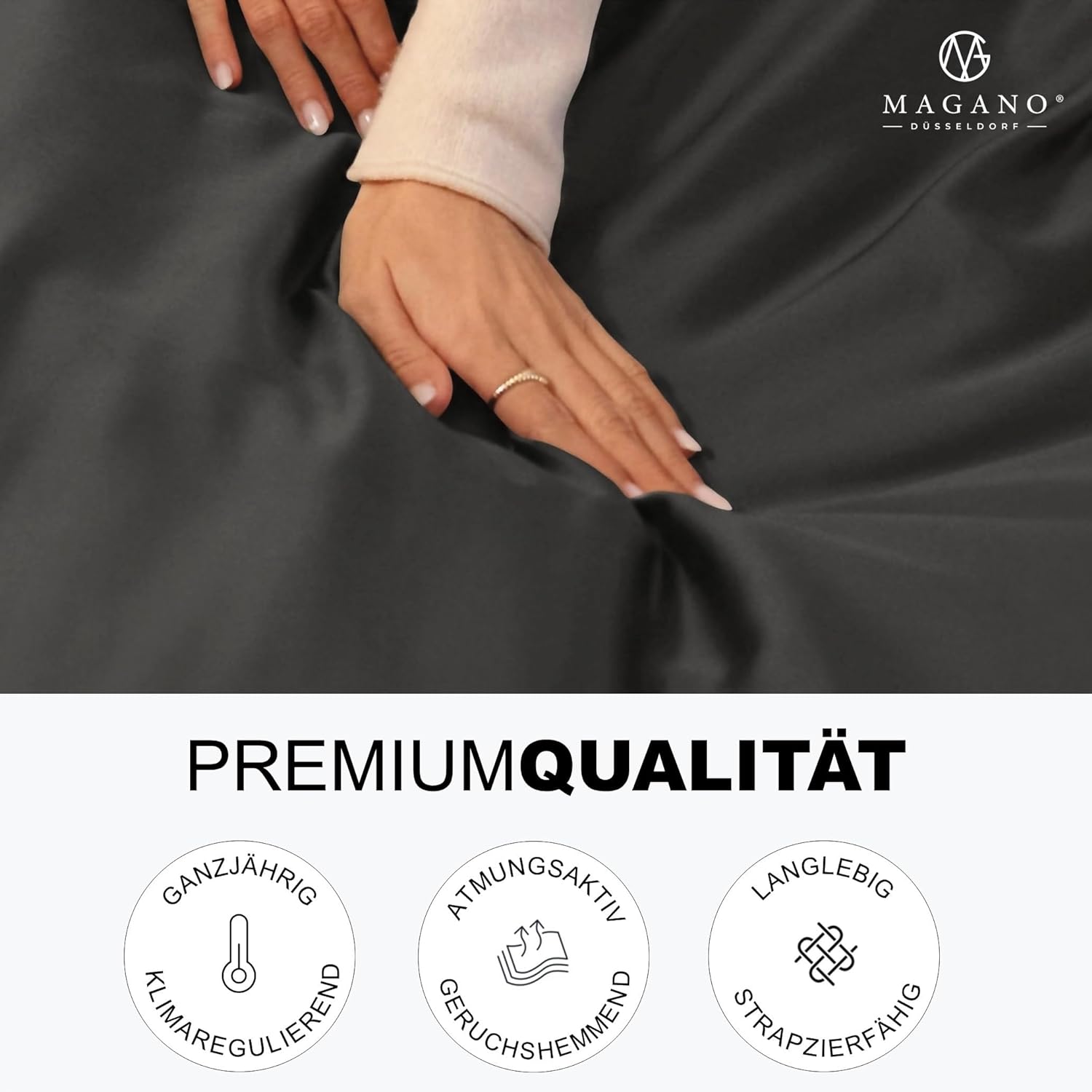 Premium Bettwäsche Mikrofaser grau premiumqualität