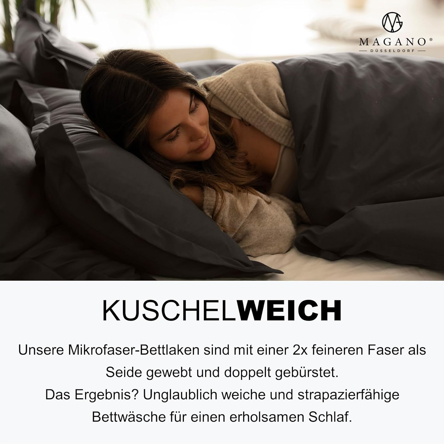 Premium Spannbettlaken Mikrofaser grau weich