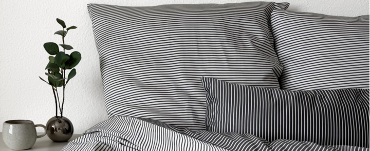 Luxus Wendebettwäsche | Streifendesign | Bambus & Baumwolle