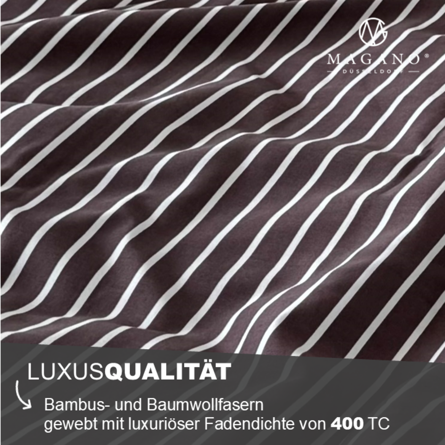 Luxus Wendebettwäsche | Streifendesign | Bambus & Baumwolle