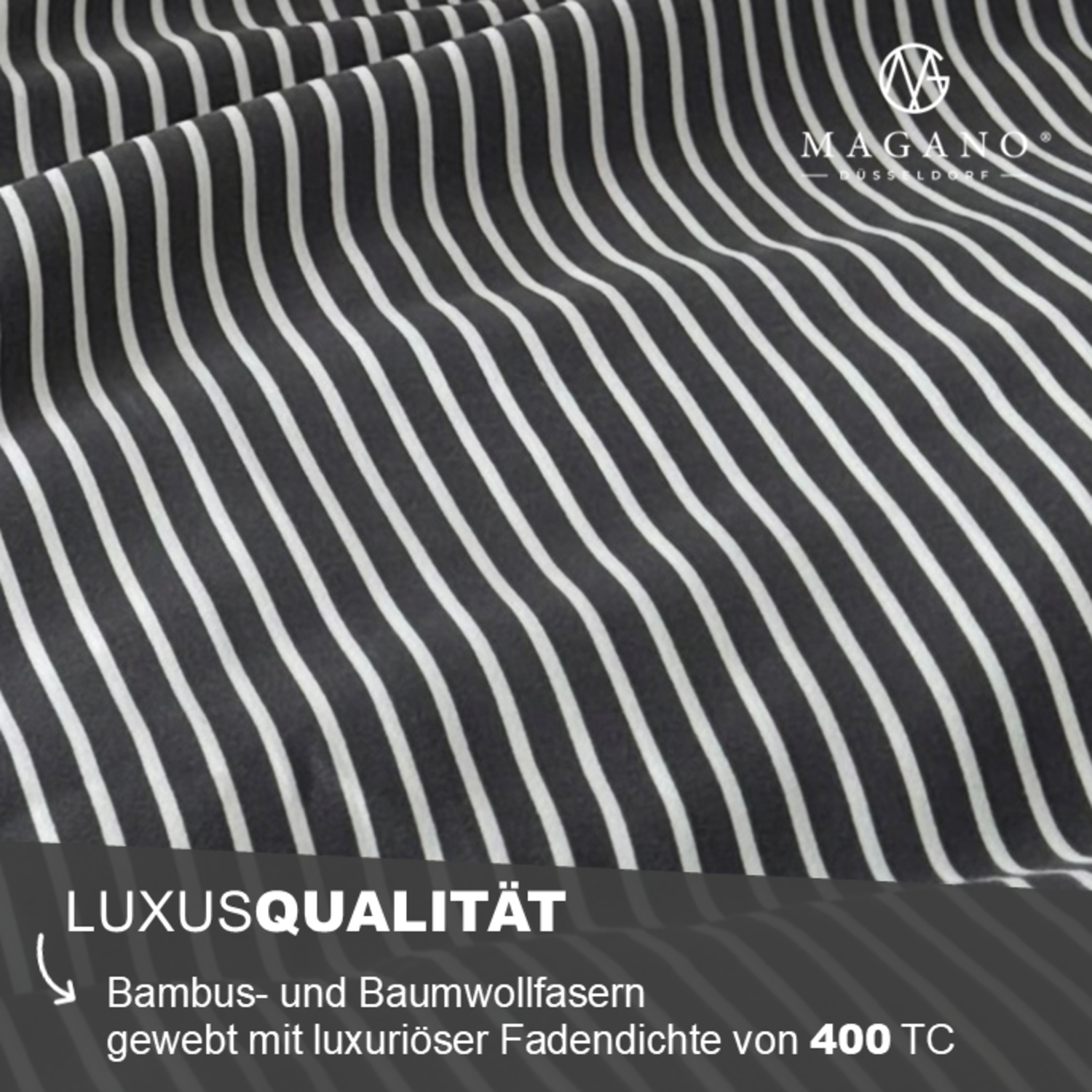 Luxus Wendebettwäsche | Streifendesign | Bambus & Baumwolle