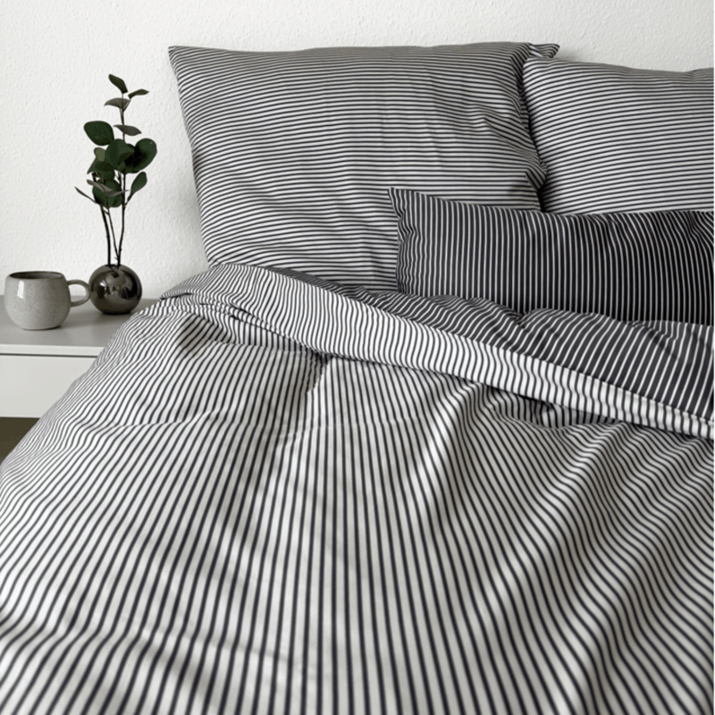 Luxus Wendebettwäsche | Streifendesign | Bambus & Baumwolle